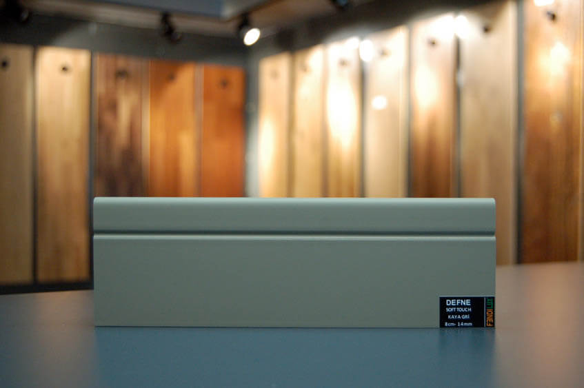 8 cm Defne Soft Touch Kaya Gri Süpürgelik